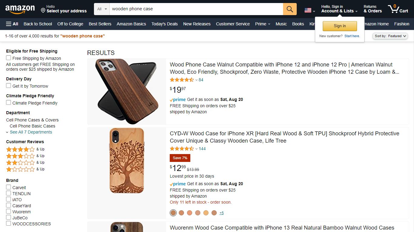 Amazon.com: wooden phone case